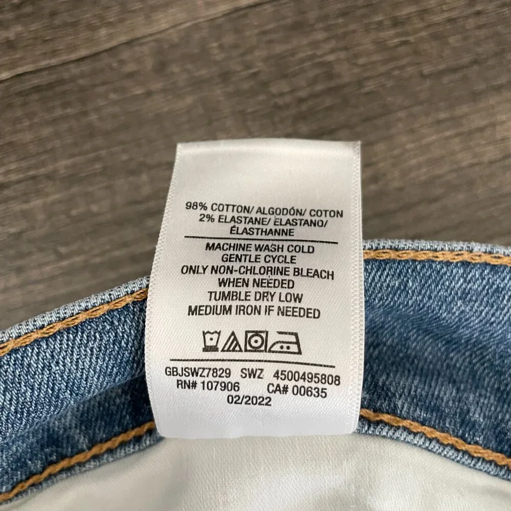 NWT Hudson Mens Blue Ash Slim Straight Jeans Size 33